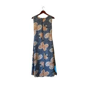 Vintage 90s floral chiffon overlay maxi dress size small